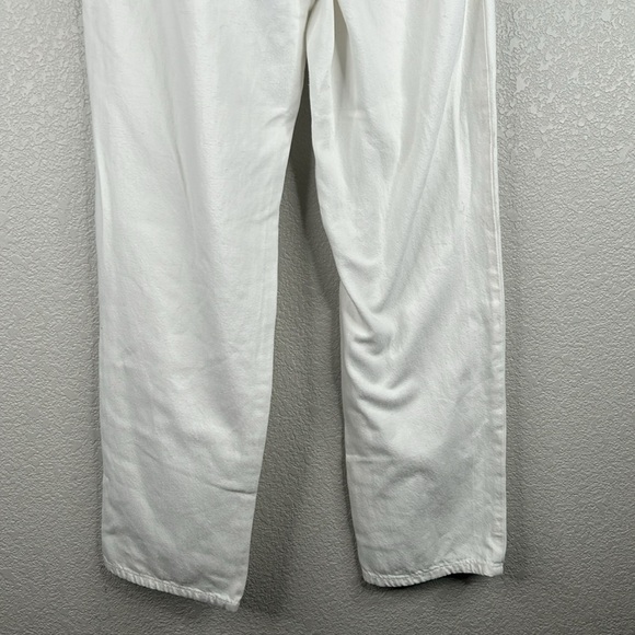 LOFT White Paper Bag Waist Front Tie Straight Leg Button Fly Jeans Size Small - Picture 7 of 10
